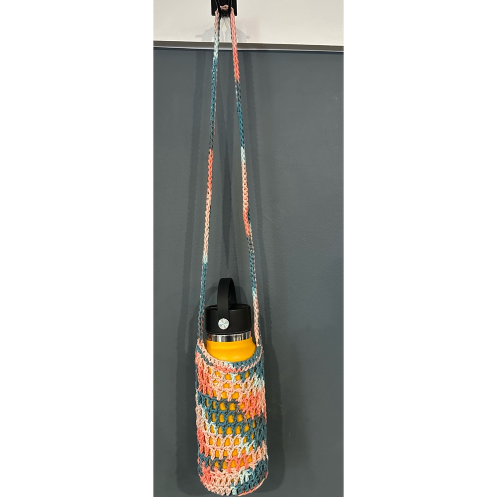 Unisex Unbranded Water Bottle Holder One Size Blue Peach